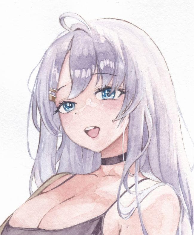 イラスト原画　優しく微笑む可愛い娘　 「スマイル」