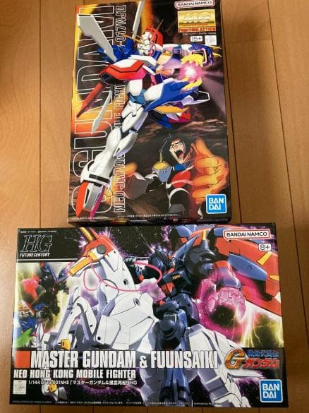 【新品】ガンプラ MG Gガンダム、HG マスターガンダム＆風雲再起の2点セット