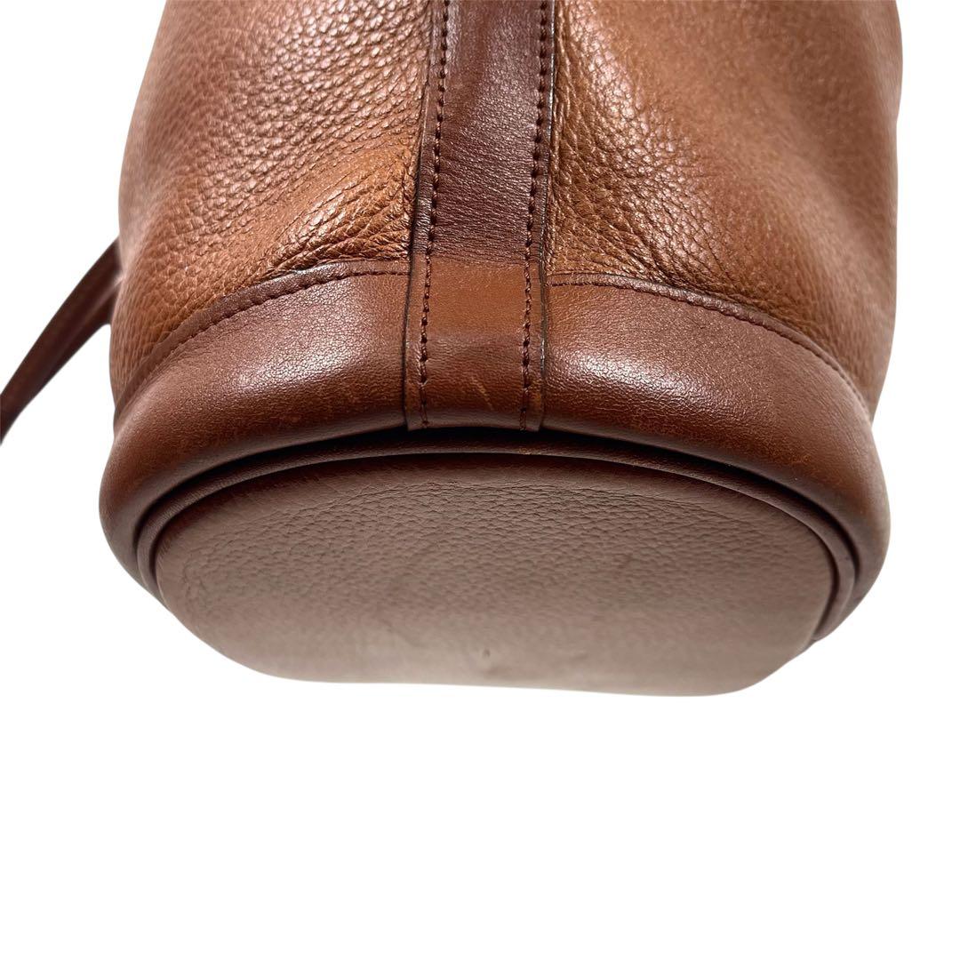 バーバリー　巾着ショルダーバッグ　ロゴ　ノバチェック　レザー　シャドーホース