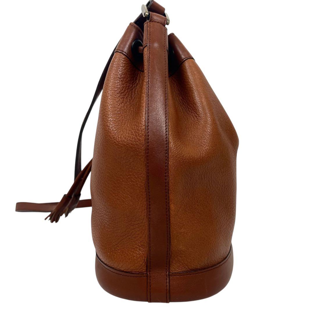 バーバリー　巾着ショルダーバッグ　ロゴ　ノバチェック　レザー　シャドーホース