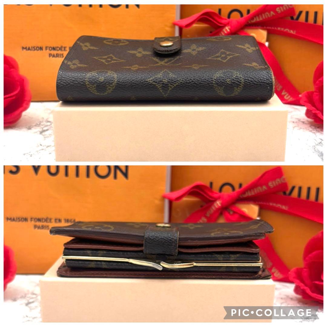 【定価の半額以下】 ルイヴィトン モノグラム ヴィエノワ がま口 折り財布