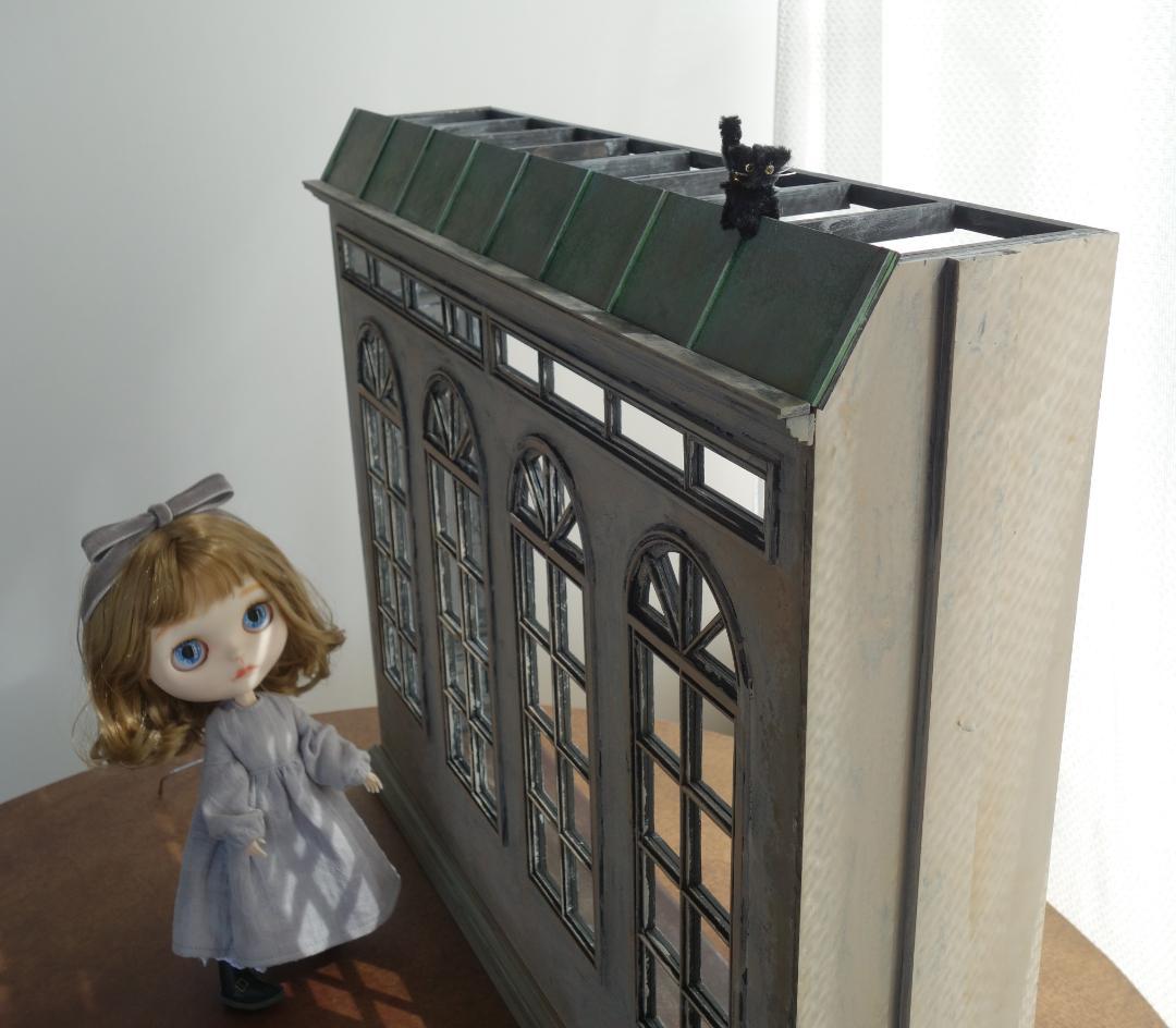 背景ボード　木製ドールハウスNo.3　ゴシック