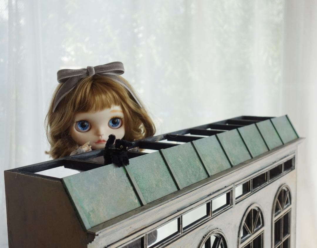 背景ボード　木製ドールハウスNo.3　ゴシック