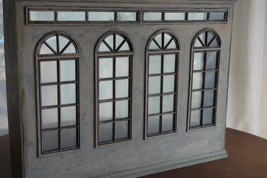 背景ボード　木製ドールハウスNo.3　ゴシック