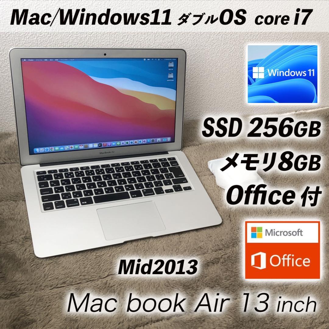 MacBook本体 i7/8g/SSD256 MacBookAir13 Office Win11