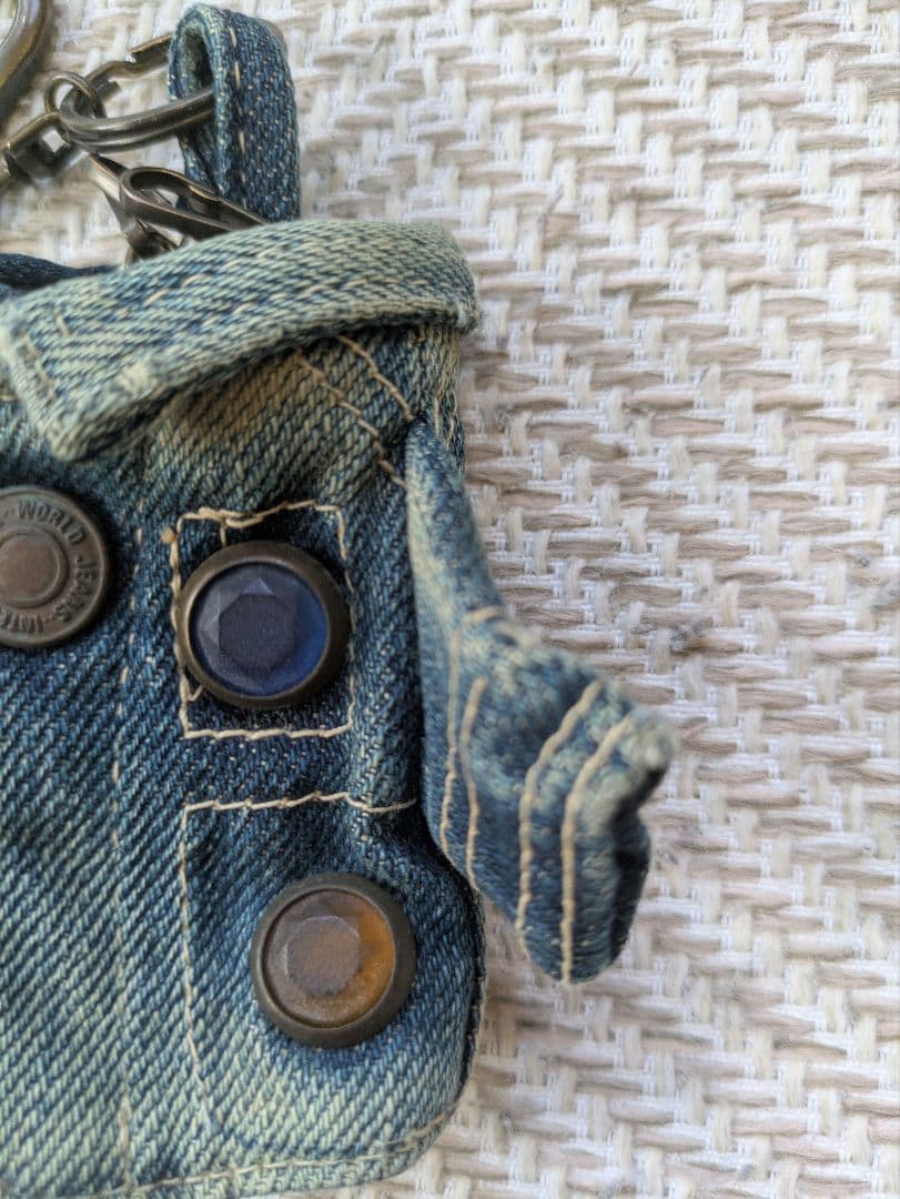 美品 KAPITAL カバーオール型キーケース インディゴ