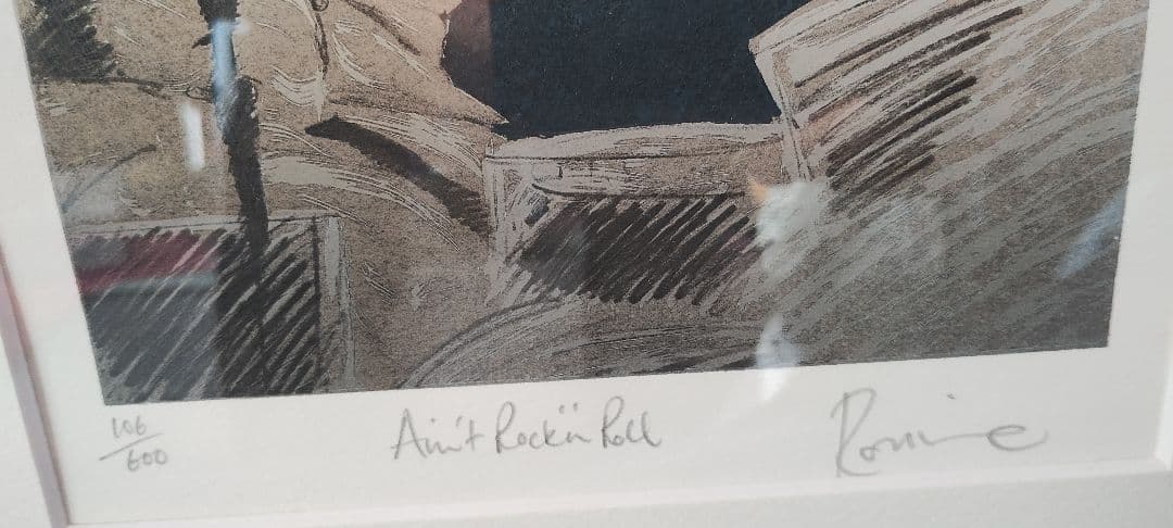 ロン・ウッド（ローリングストーンズ）リトグラフ