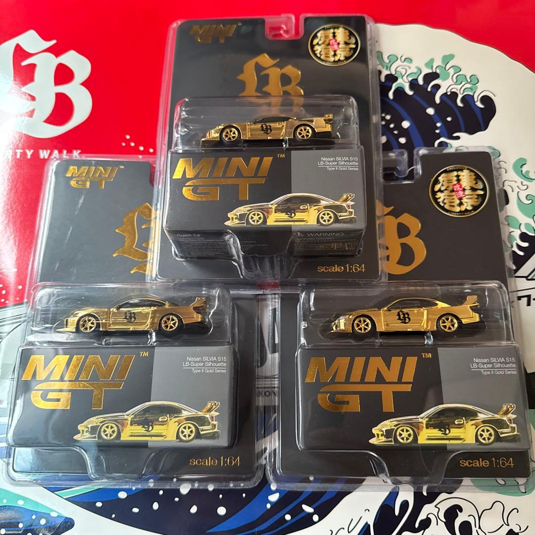 3台セット！MINI GT リバティーウォーク 日産 S15 原宿限定