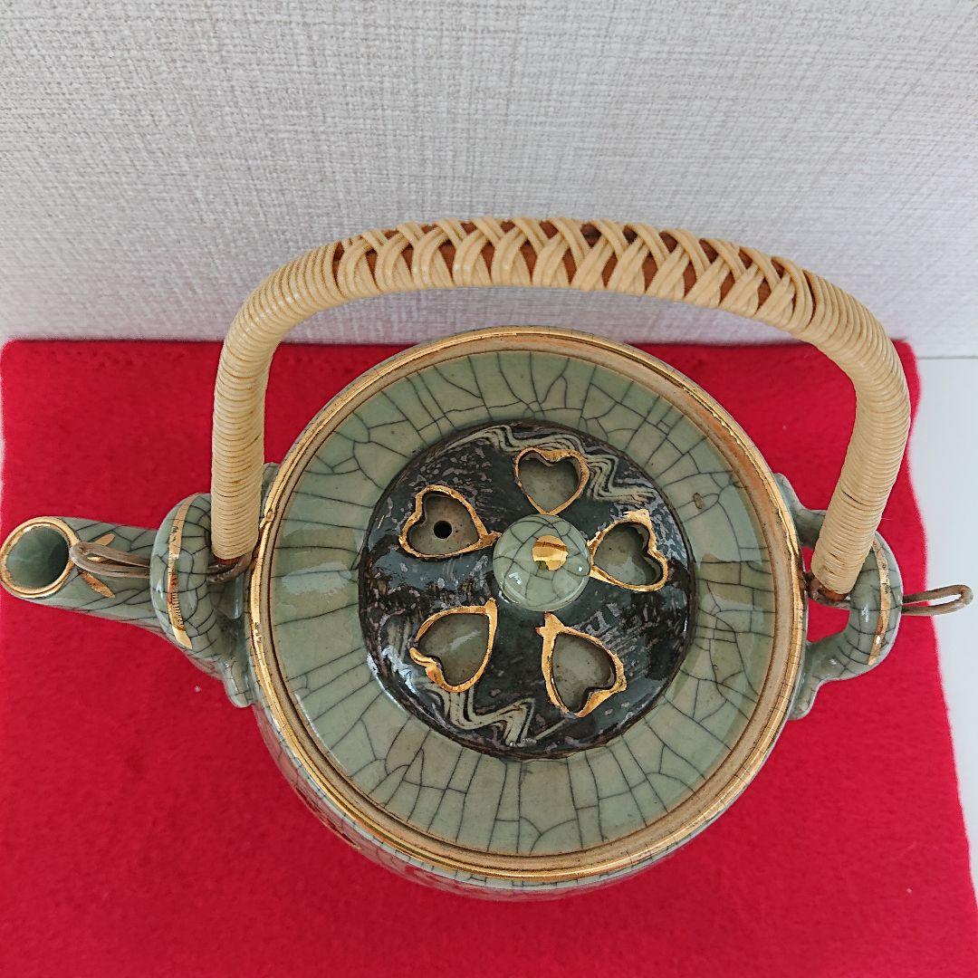 相馬焼    特大急須   双馬   金馬  美品