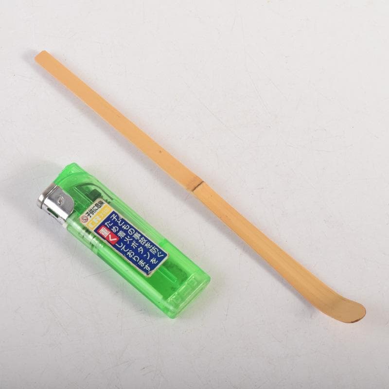 茶道具　宗玄作　茶杓　銘「峯の松」　柴野　松長剛山書付　共筒共箱　V　8303