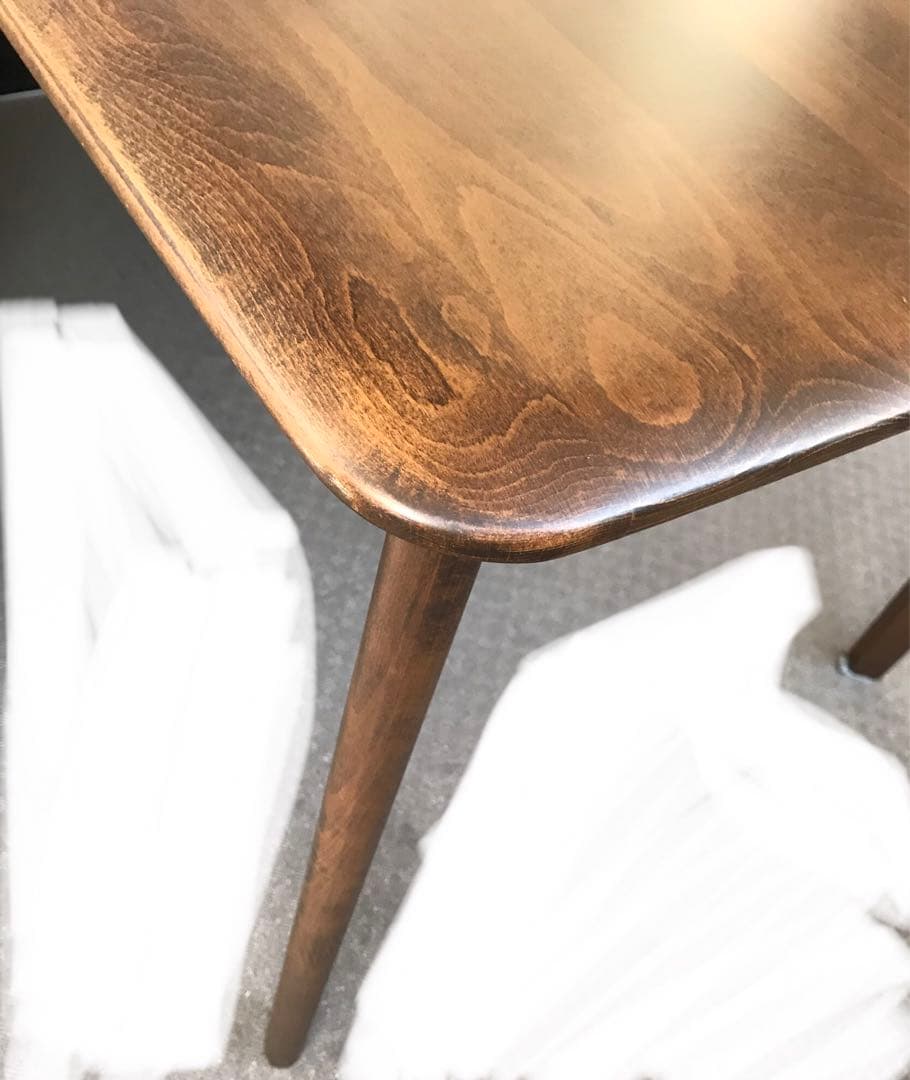 ニトリ Nコレクション ダイニングテーブル T-01 W90ミドルブラウン