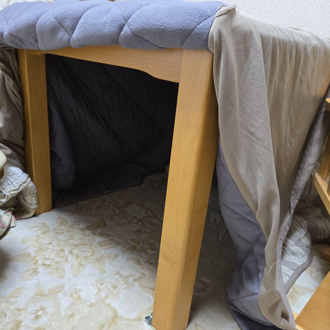 木製こたつダイニングテーブルと回転椅子セット