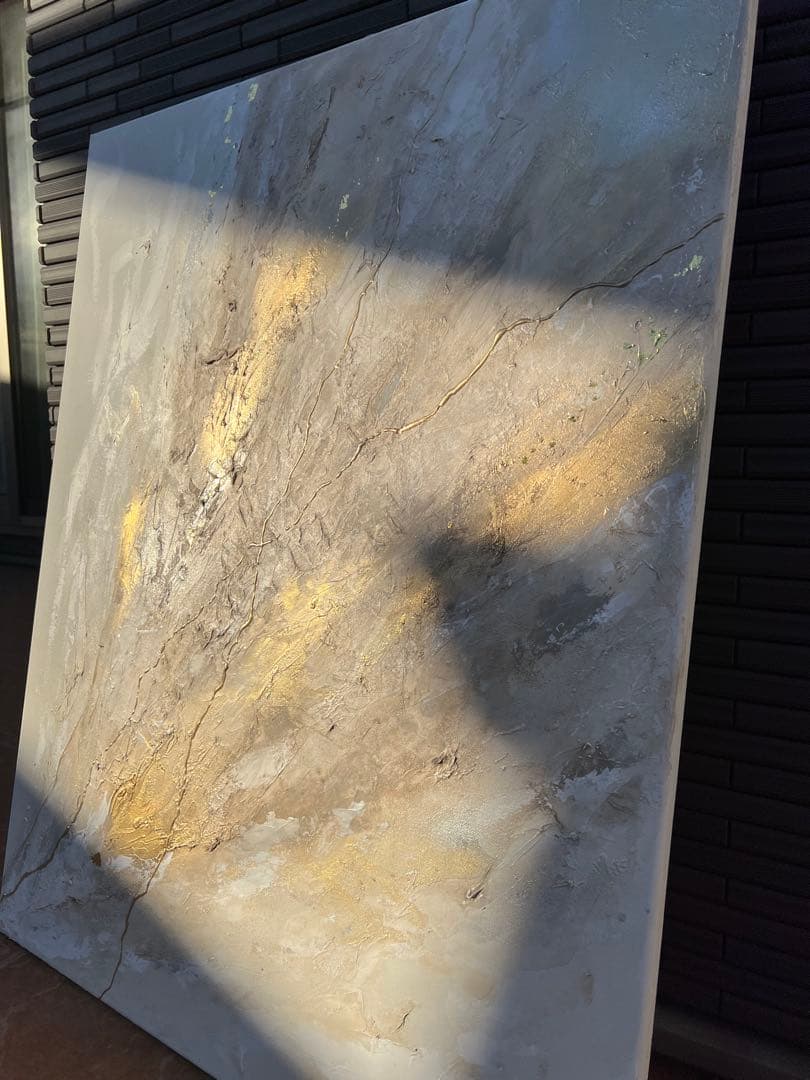 大きめ/金/茶色/絵画/アート/抽象画/ニュアンス/モダン/ホテル/内装/海外