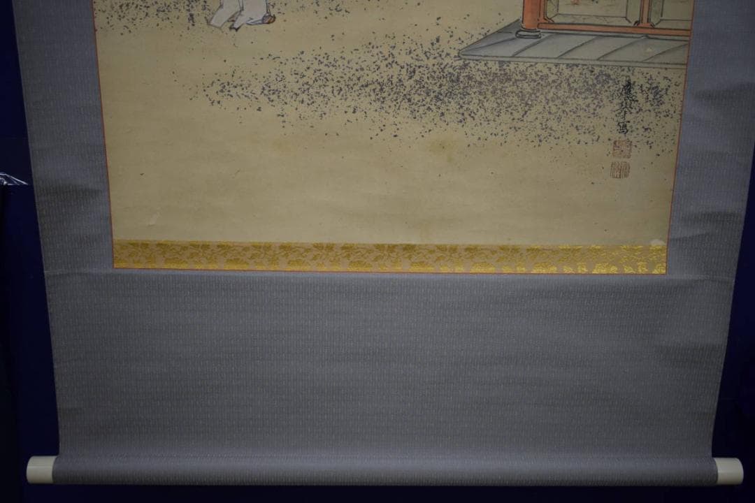 模写/円山応挙/圓山應擧/人物図/布袋屋掛軸HJ-298