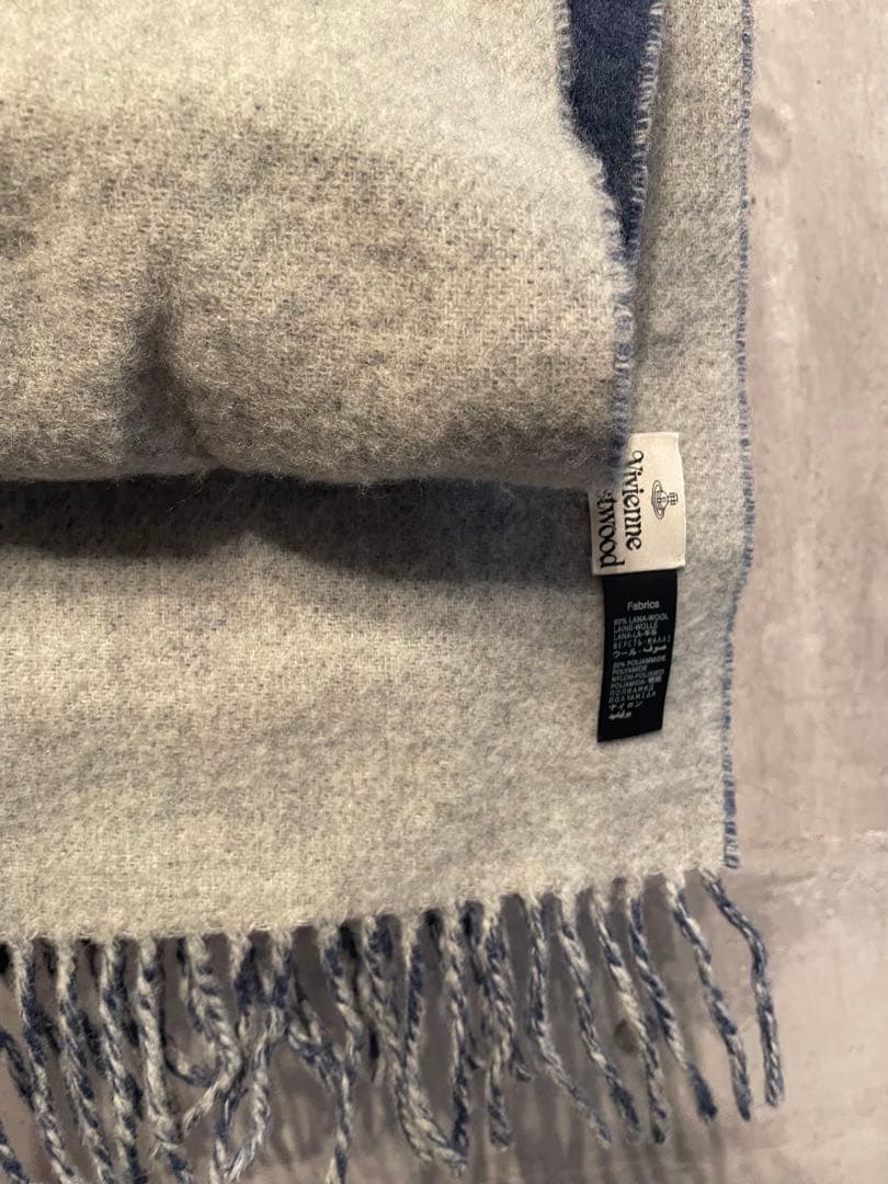 Vivienne Westwoodグレー ネイビー マフラー