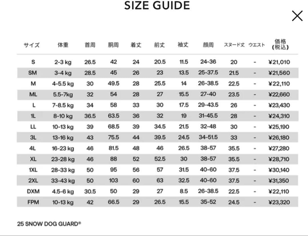 Alphaicon  DOG GUARD SMサイズ RETRO SKI