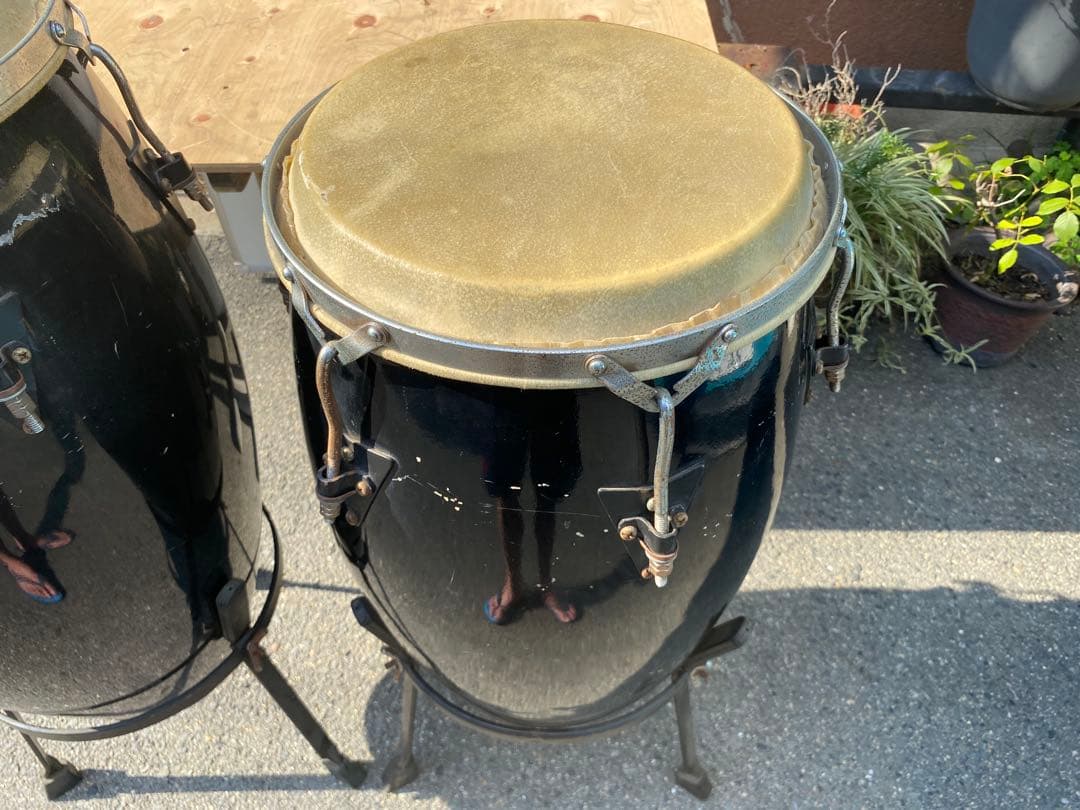 メーカー不明　コンガ　スタンド　ビンテージ　中古品