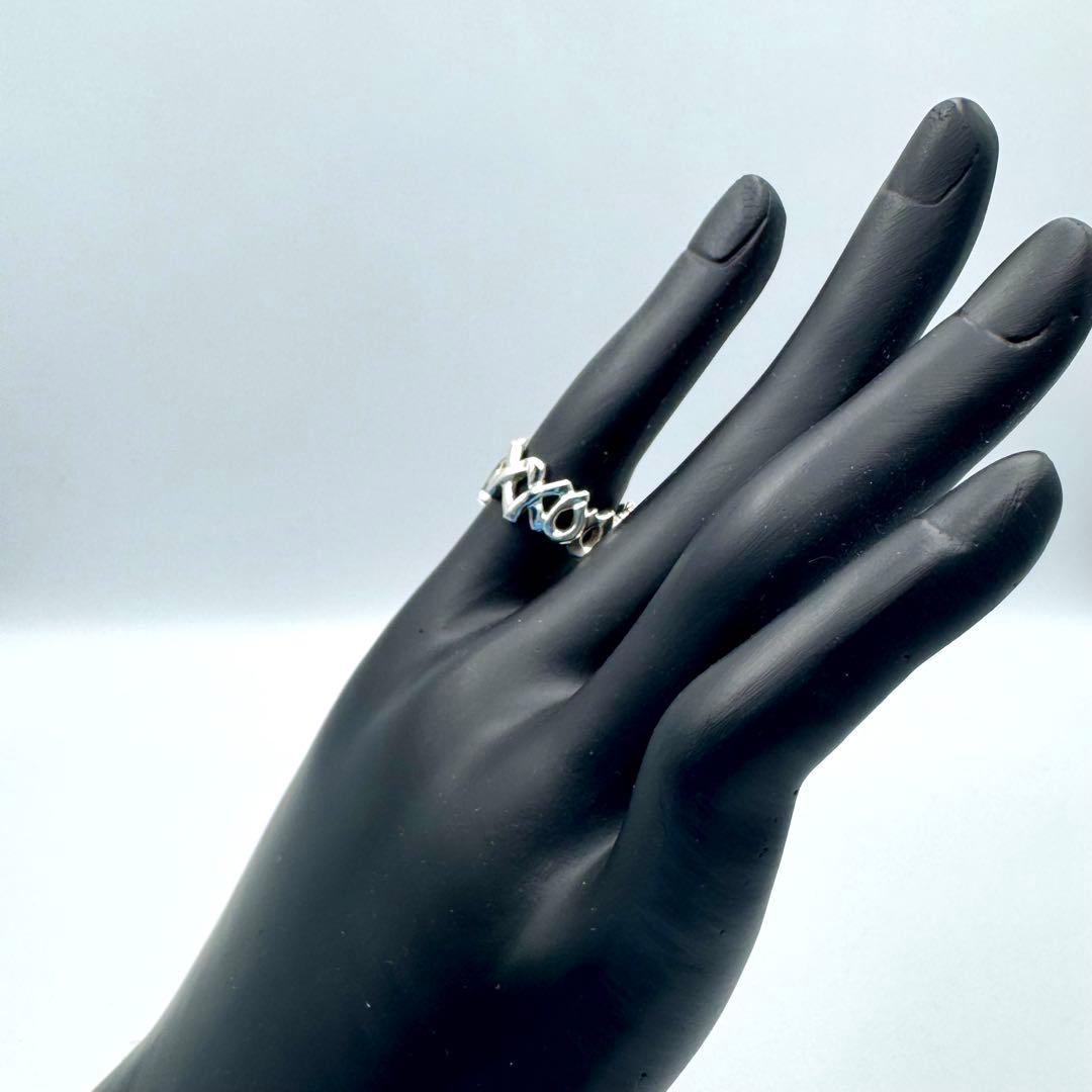 【TIFFANY&Co】鏡面仕上げ　ラブ＆キス　リング　　8号　T&Co