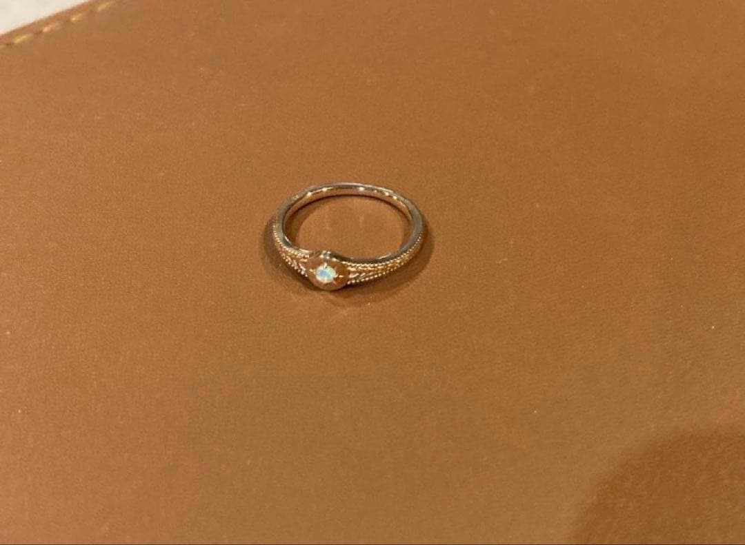 agate k10 ピンキーリング　オパール