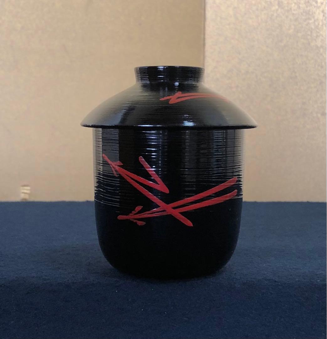 懐石 松葉絵 箸洗5客 木製漆器 平安 光阿弥造 共箱　250905H3