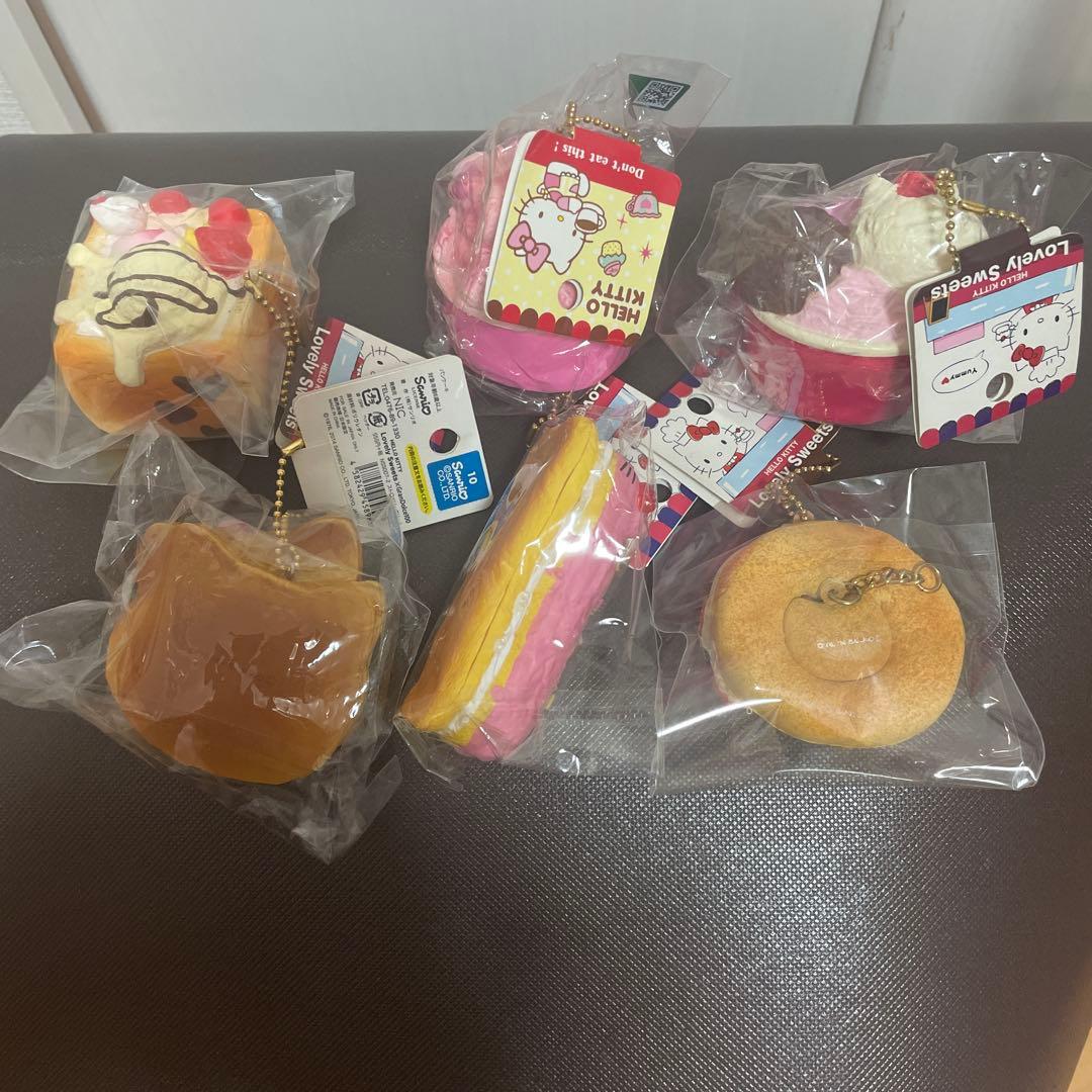 激レア　ハローキティ スイーツ型スクイーズ6個セット