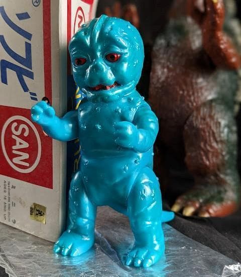 ジャイアントゴジラ＆ミニラ＆クモンガ＆カマキラス（ブルマァク他）ソフビ６体セット