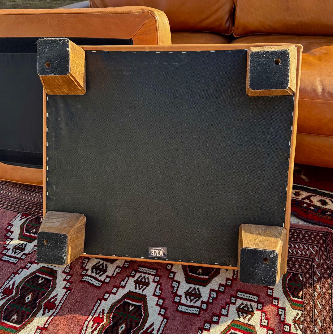 ACME FURNITURE フレスノ オットマン レザー キャメル