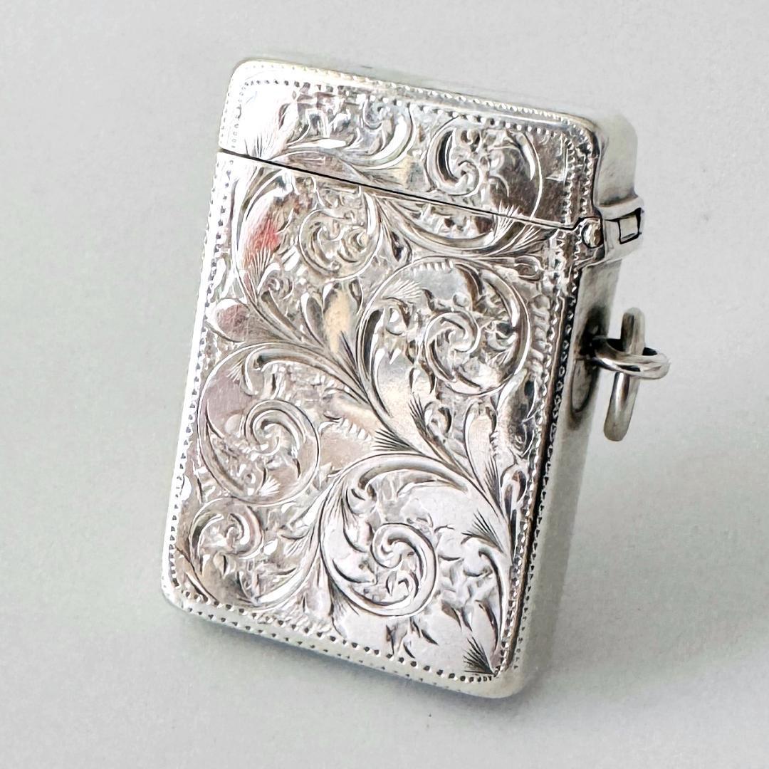 ★1899年代 英国★アンティーク/純銀製/マッチケース/925/チェスター