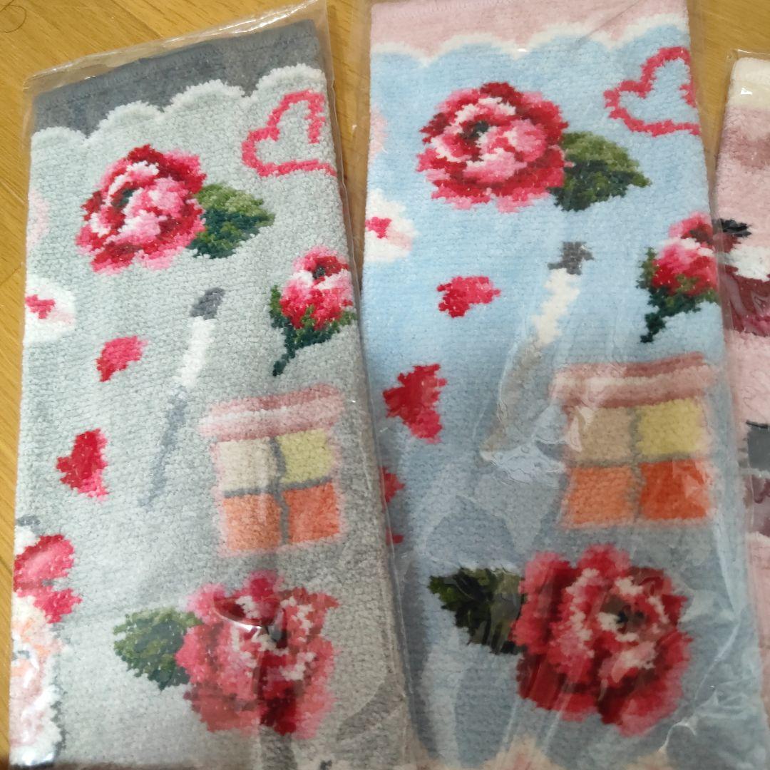 タオルハンカチ 8枚セット 花柄 香水モチーフ　フェイラー　ピンク　新品未使用