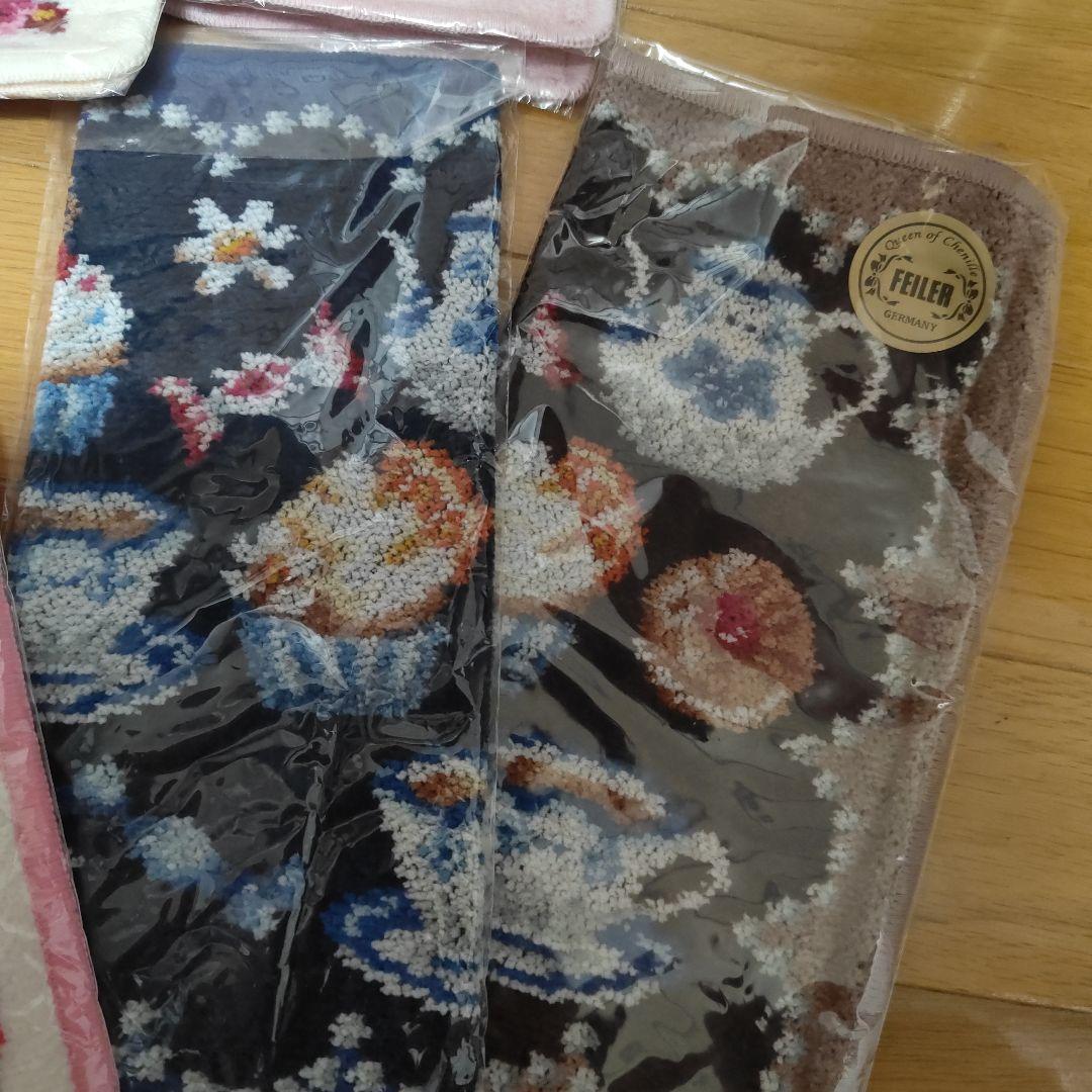 タオルハンカチ 8枚セット 花柄 香水モチーフ　フェイラー　ピンク　新品未使用