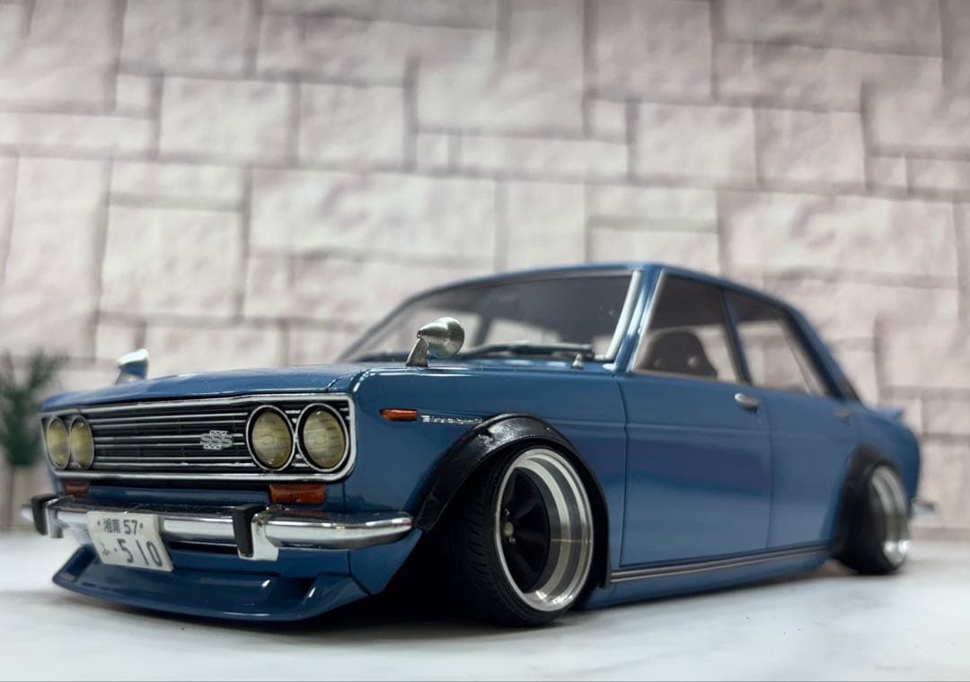 1/18ミニカー IG 510ブル　ワタナベ深リムオーバーフェンダーカスタム