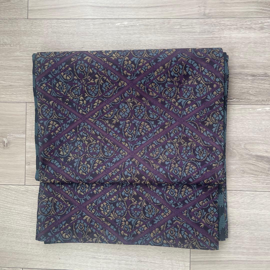 西陣　織紫苑　全通　袋帯　メガネ証紙あり