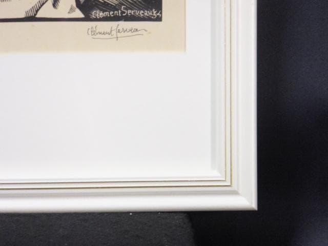 クレマン・セルヴォー　直筆サイン『裸婦』木版画 1934年 0407T