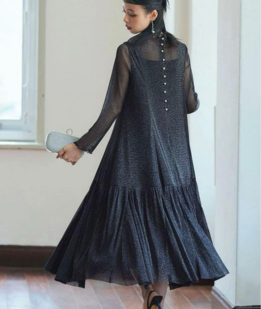 美品⭐️ルイルエブティック⭐️ラメチュールメロウワンピース⭐️