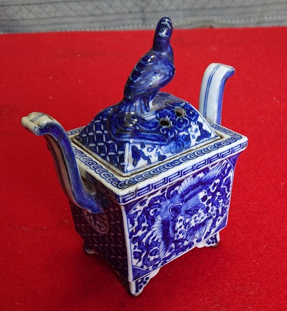 染付け香炉 骨董