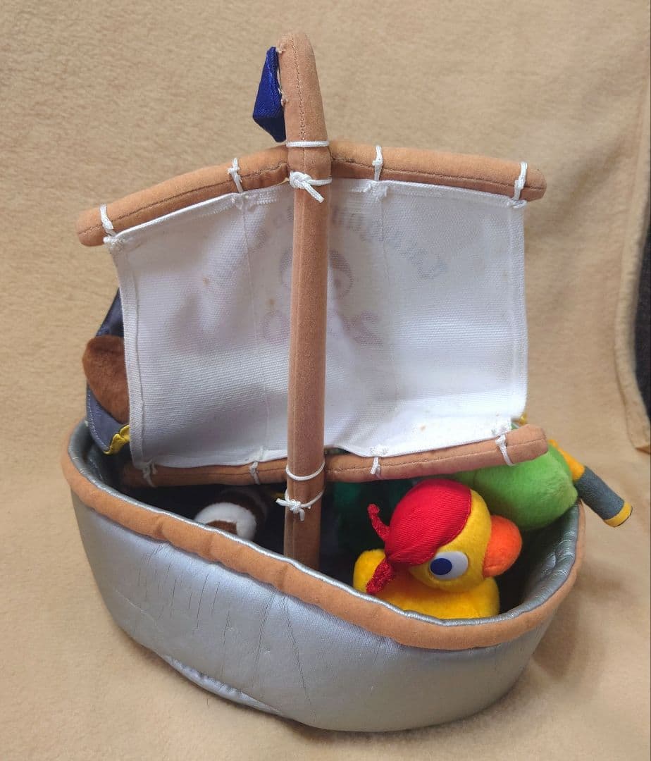 超激レア☆たらいぐまのらんどりー☆丸いたらいに乗ったぬいぐるみ☆ 2000年製