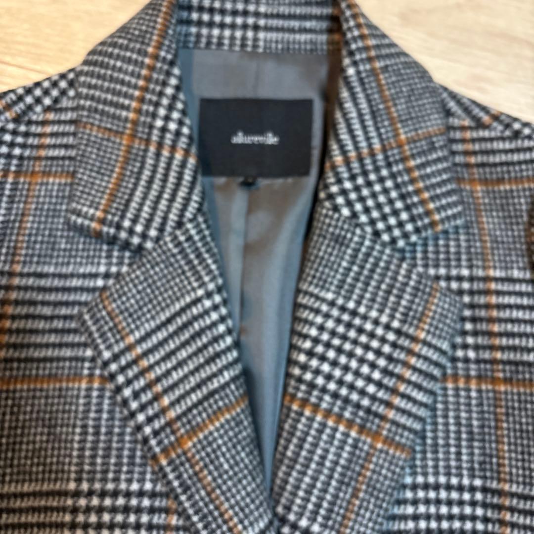 allureville タータンチェックコート　美品⭐️