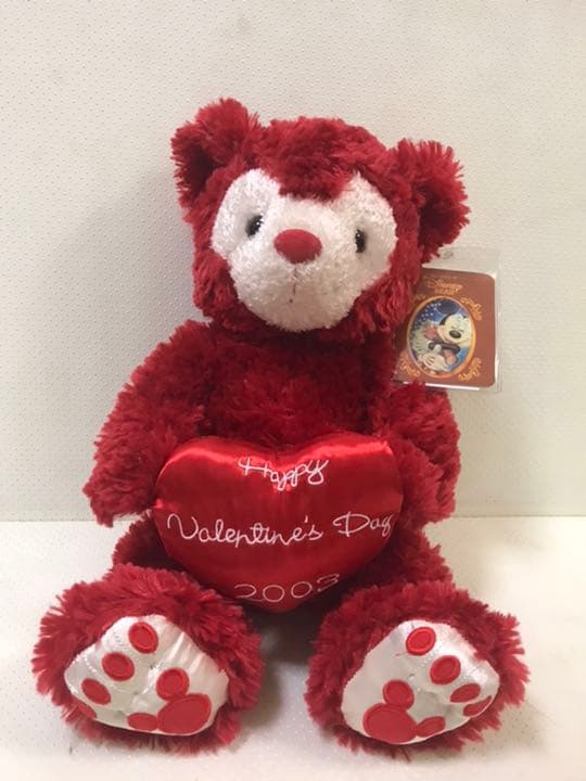 希少★海外2003バレンタイン限定☆赤ダッフィーディズニーベア