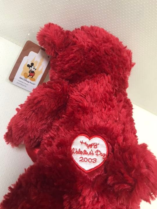 希少★海外2003バレンタイン限定☆赤ダッフィーディズニーベア