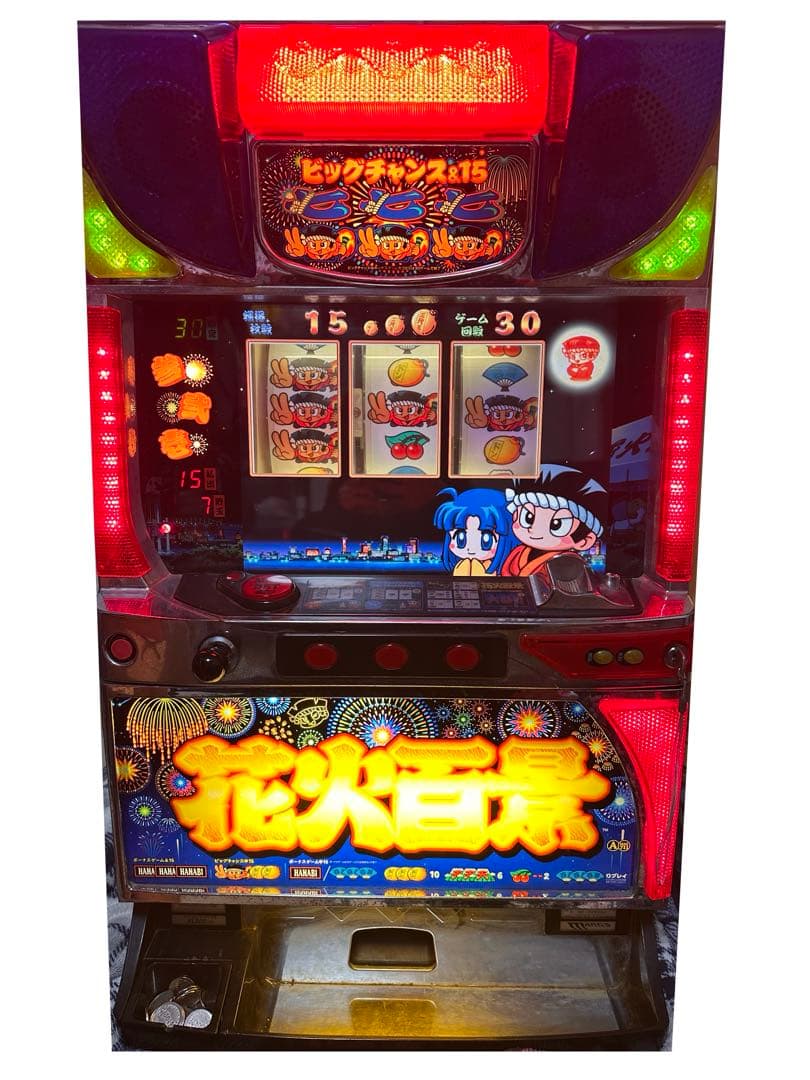 花火百景 スロットマシン 鍵あり、メダルつき