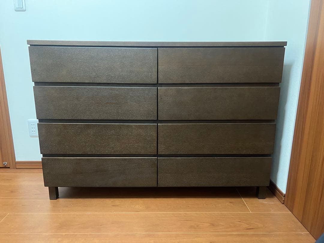 【配送料込】無印良品　ダークブラウン 4段　チェスト