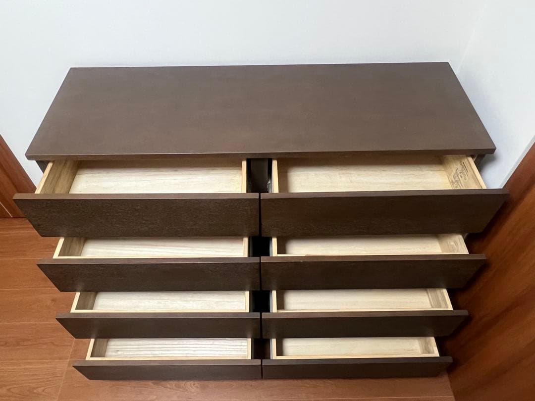 【配送料込】無印良品　ダークブラウン 4段　チェスト