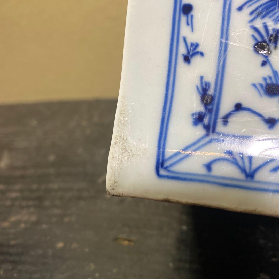 中国古玩　華図水滴形硯　【桐箱付】