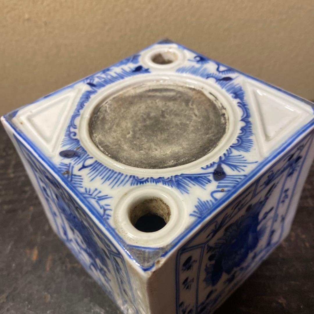 中国古玩　華図水滴形硯　【桐箱付】