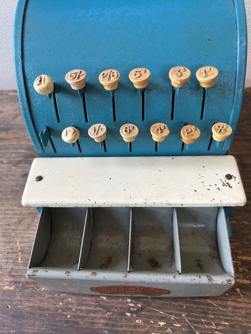 イタリアCODEG子どもおもちゃレトロキャッシャー 青