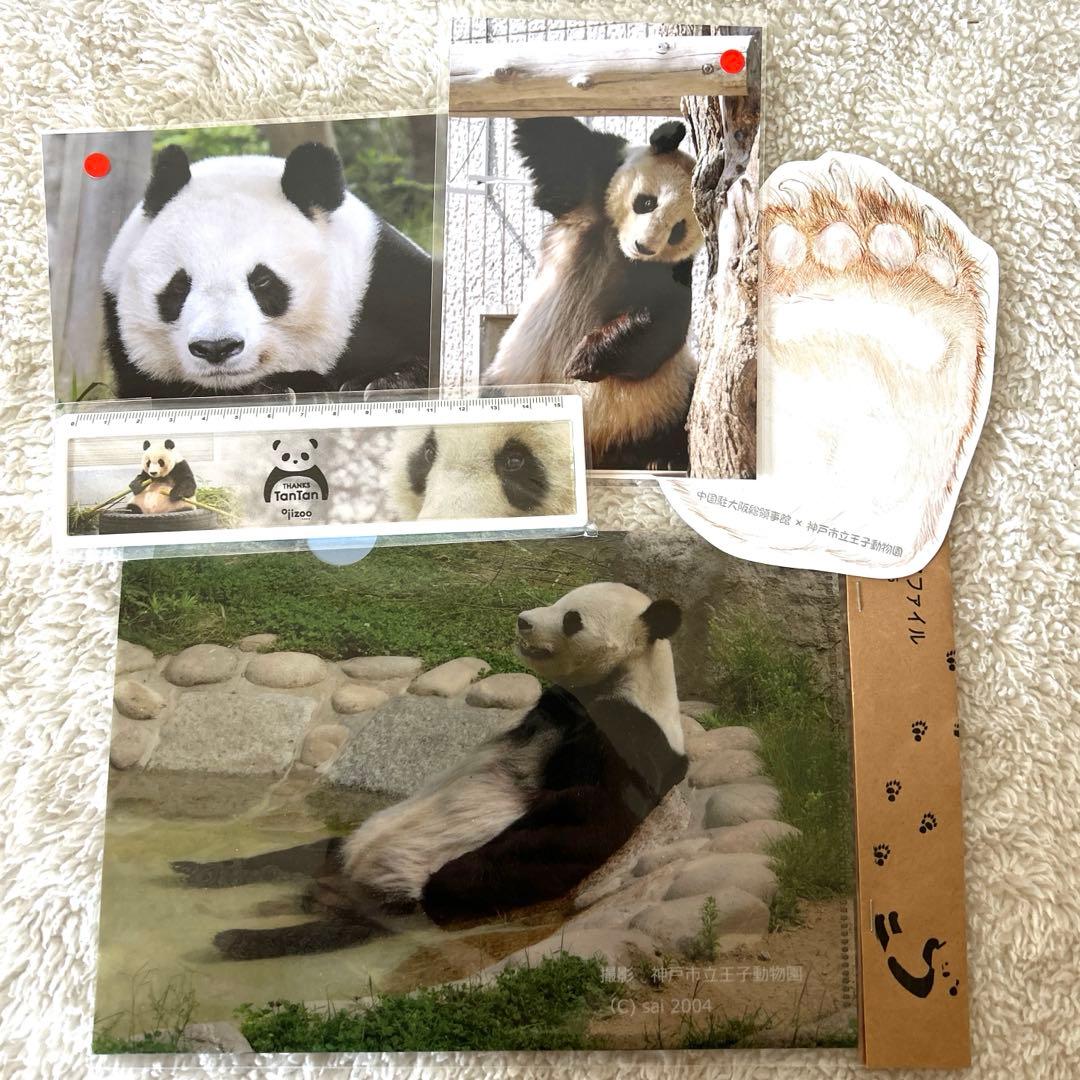 ち*い様 【貴重】王子動物園 パンダタンタン クリアファイル、ポストカード、定規