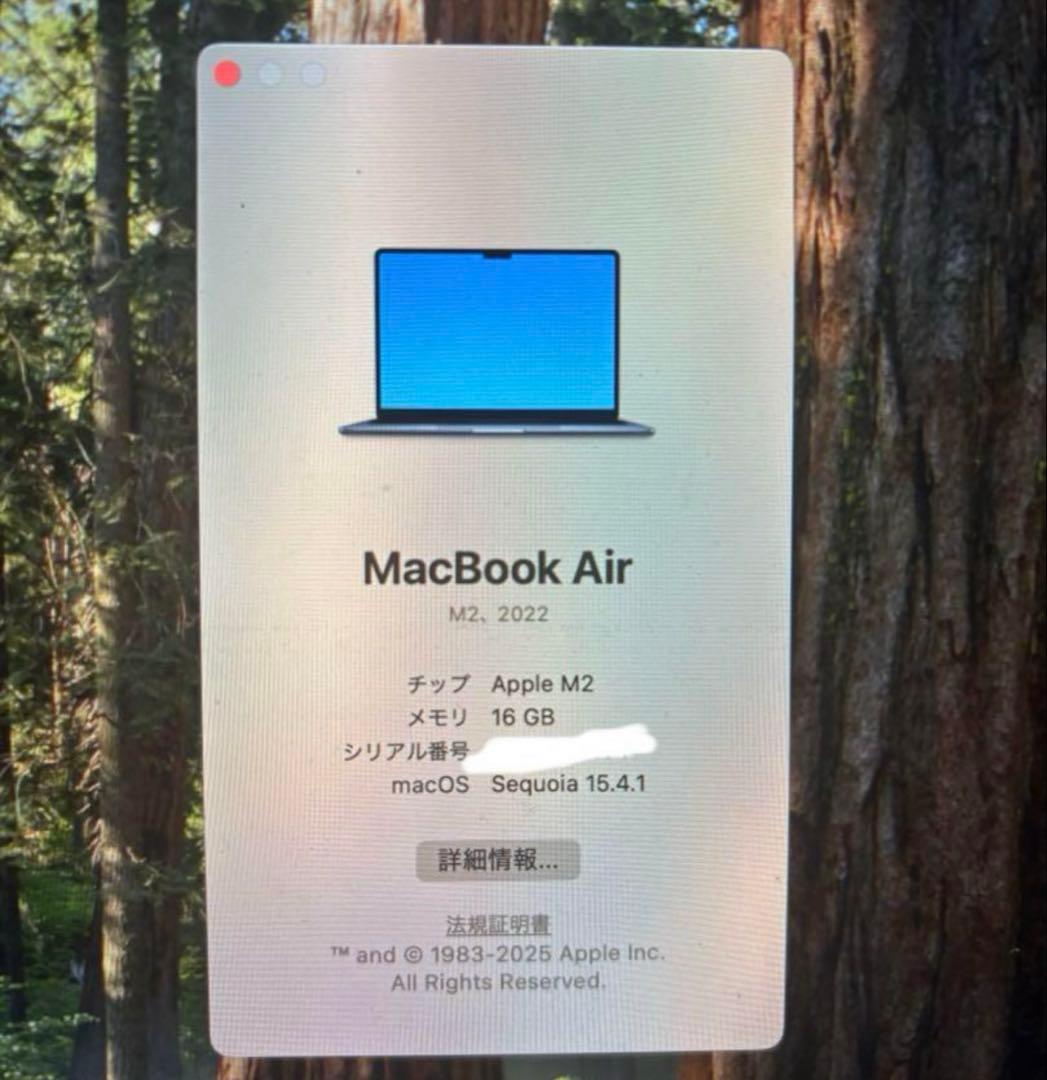 MacBook本体 M2 16GB macbook air 512GB