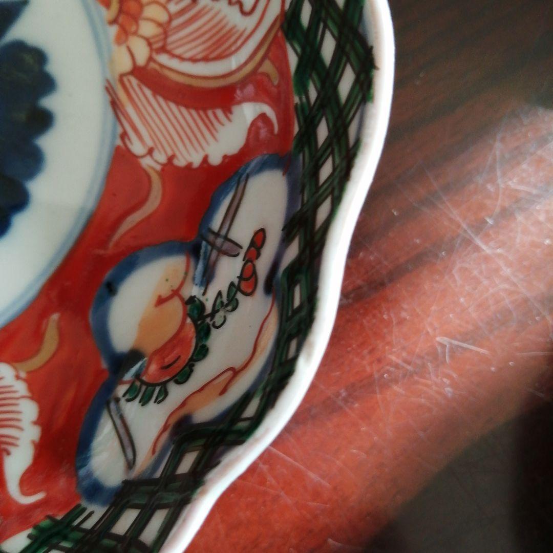 伊万里　錦膾皿　6客　15.1cm　明治～大正期