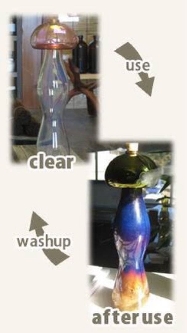 sendup 多色装飾ガラスオブジェ　センドアップ　お香立て