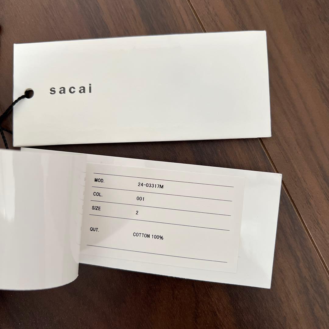 sacai 24SS ベルテッドチノ　サイズ2 ブラック